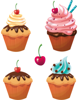 Stickers  kit cupcakes