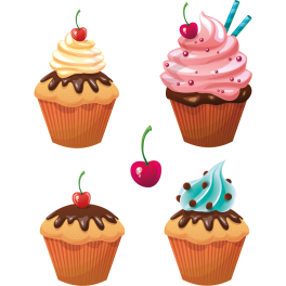 Stickers  kit cupcakes