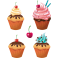 Stickers  kit cupcakes