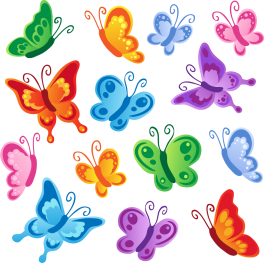 Lot de 52 Stickers Papillons (2 couleurs)