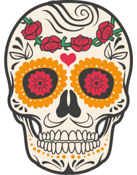 Stickers tête de mort mexicaine