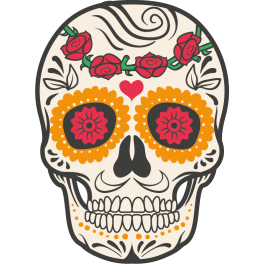 Stickers tête de mort mexicaine