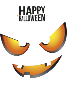 Stickers halloween yeux citrouille