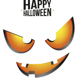 Stickers halloween yeux citrouille