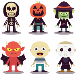 Stickers kit halloween enfants déguisements monstre 