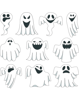 Stickers kit halloween fantômes 