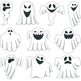 Stickers kit halloween fantômes 