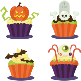 Stickers kit cup cake halloween
