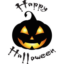 Stickers happy halloween citrouille 