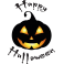 Stickers happy halloween citrouille 