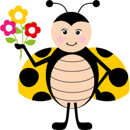 Stickers coccinelle jaune fleure enfant