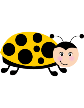 Stickers coccinelle jaune enfants