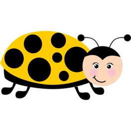 Stickers coccinelle jaune enfants