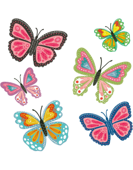 Stickers kit papillons enfants fille