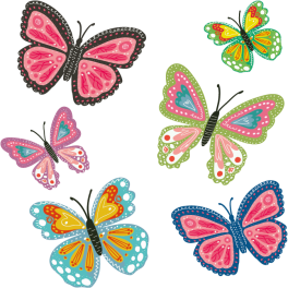 Stickers kit papillons enfants fille