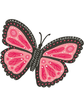 Stickers papillon rose enfant fille