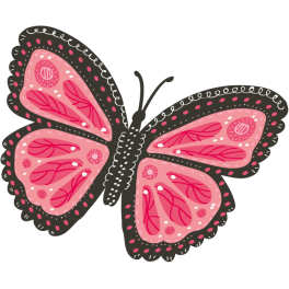 Stickers papillon rose enfant fille