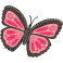 Stickers papillon rose enfant fille