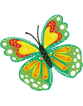 Stickers papillon vert enfant fille