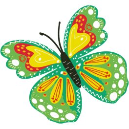 Stickers papillon vert enfant fille