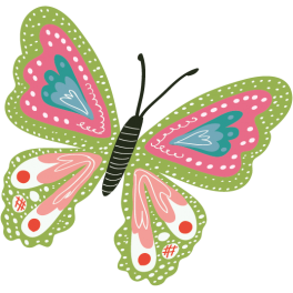 Stickers papillon rose enfant fille