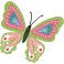 Stickers papillon rose enfant fille