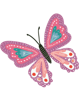 Stickers papillon rose enfant fille