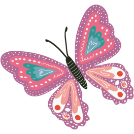 Stickers papillon rose enfant fille