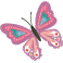 Stickers papillon rose enfant fille