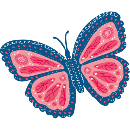 Stickers papillon rose enfant fille
