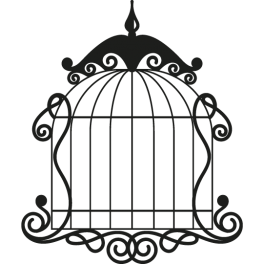 Stickers cage oiseau