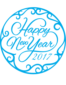 Stickers rond happy new year 2017