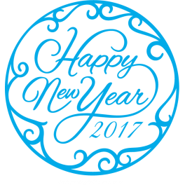 Stickers rond happy new year 2017
