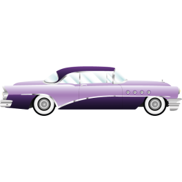 Stickers voiture ancienne vintage mauve