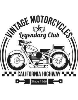 Stickers vintage motorcycles legendary club