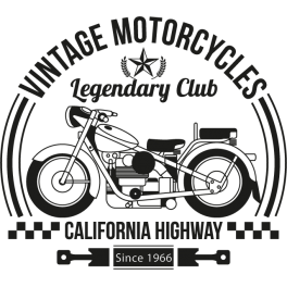 Stickers vintage motorcycles legendary club