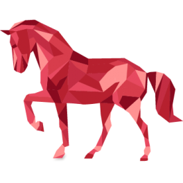 Stickers cheval rouge moderne design