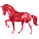 Stickers cheval rouge moderne design