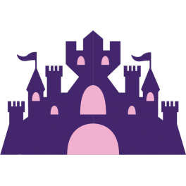 Stickers château de princesse fille