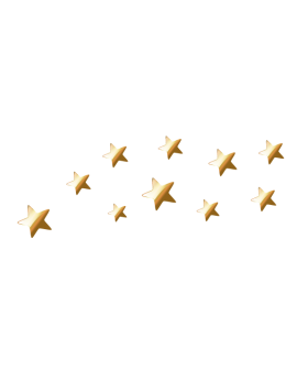 Stickers kit étoiles doré de noël