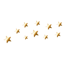 Stickers kit étoiles doré de noël