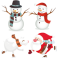 Stickers kit père noël bonhommes de neige et ourse blanc