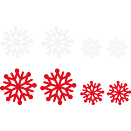 Stickers kit flocons de neige rouge et blanc