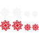 Stickers kit flocons de neige rouge et blanc