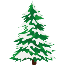 Stickers sapin de noël vert avec neige