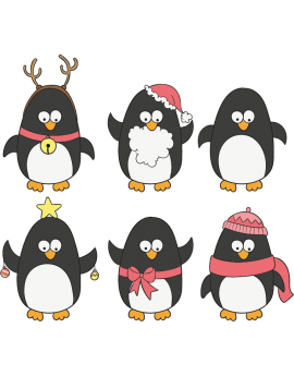 Stickers kit pingouin fantaisie