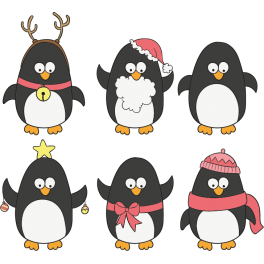 Stickers kit pingouin fantaisie
