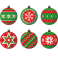 Stickers kit boules de noël vert et rouge