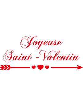 Stickers phrase joyeuse saint valentin