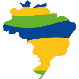 Stickers map monde Amérique du sud Brésil 